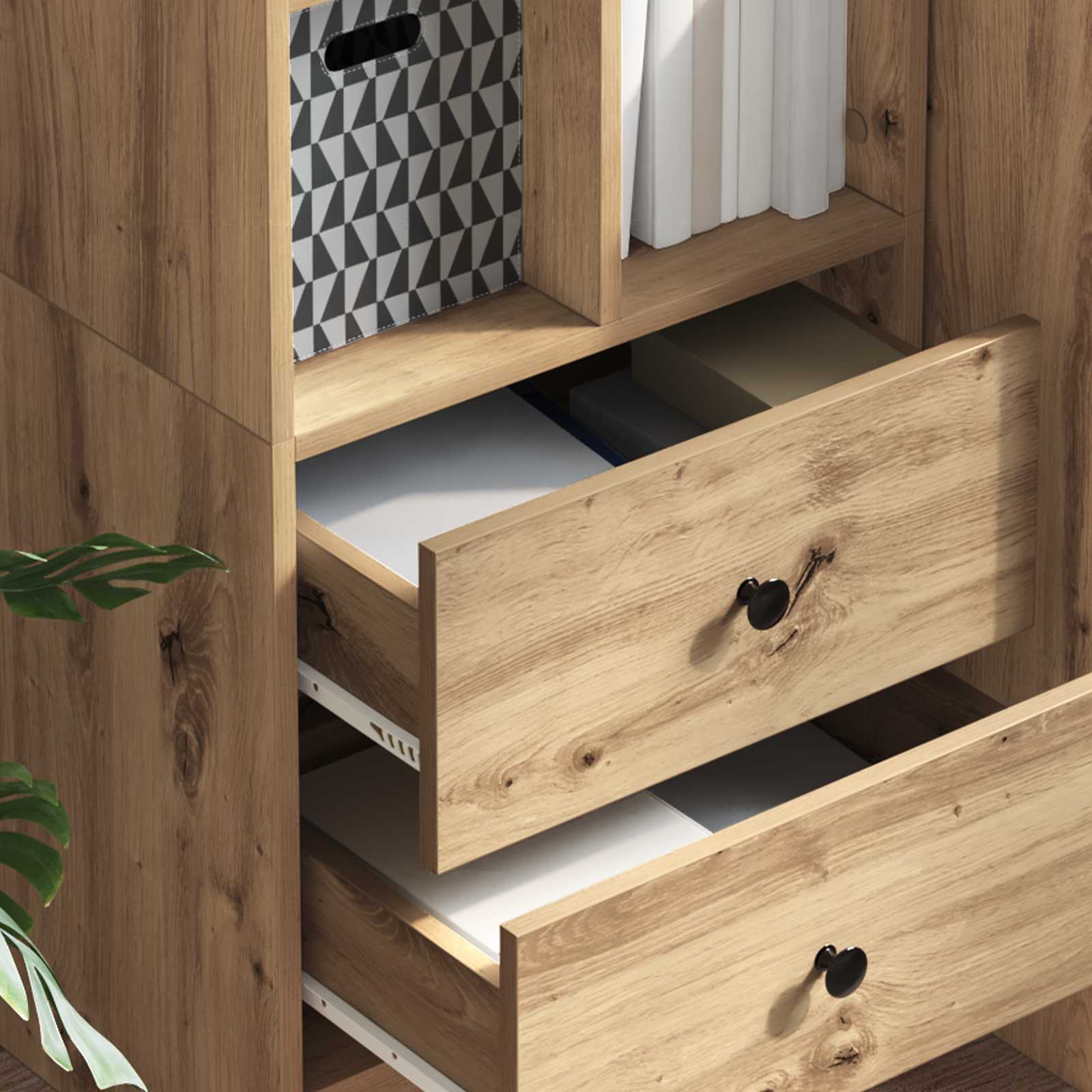 Highboard s ladicama Umjetnički hrast 45,5 x 34 x 127 cm