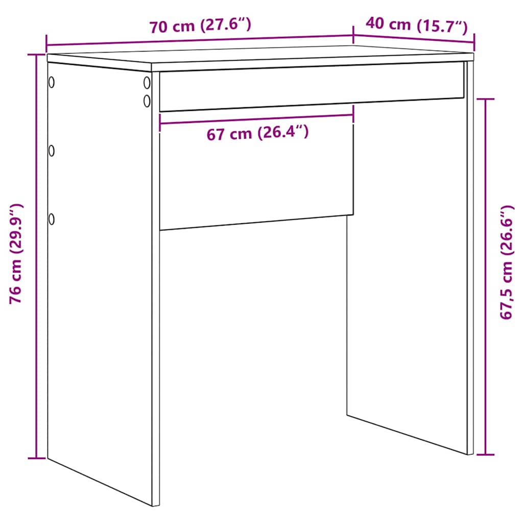Stol Dimljeni hrast 70 x 40 x 76 cm