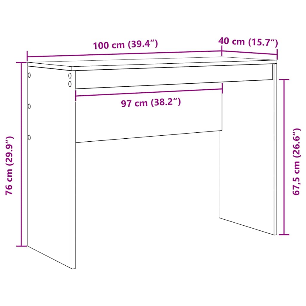 Stol Bijelo 100 x 40 x 76 cm