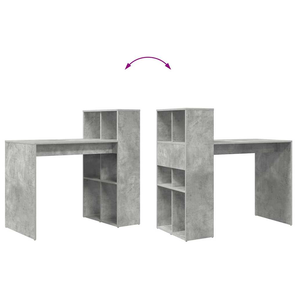 Stol Betonski sivi 108 x 55 x 103.5 cm Konstruirano drvo