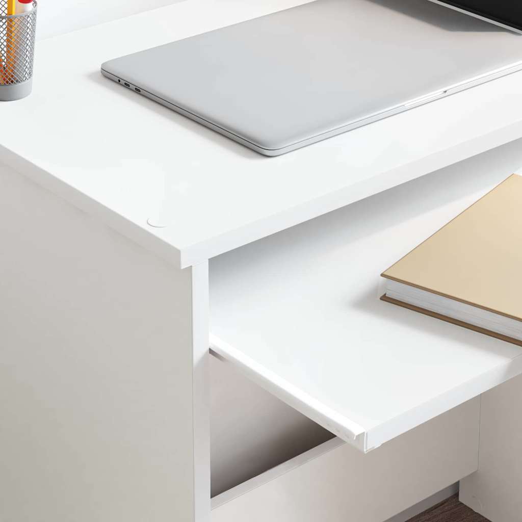 Stol s ladicama Bijelo 106 x 41 x 88.5 cm Konstruirano drvo