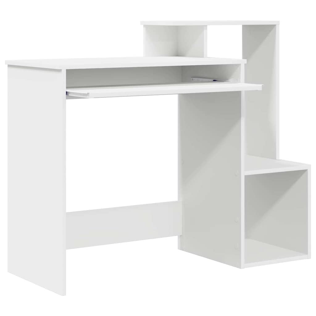 Stol s ladicama Bijelo 106 x 41 x 88.5 cm Konstruirano drvo