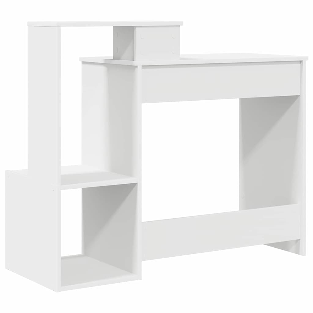 Stol s ladicama Bijelo 106 x 41 x 88.5 cm Konstruirano drvo