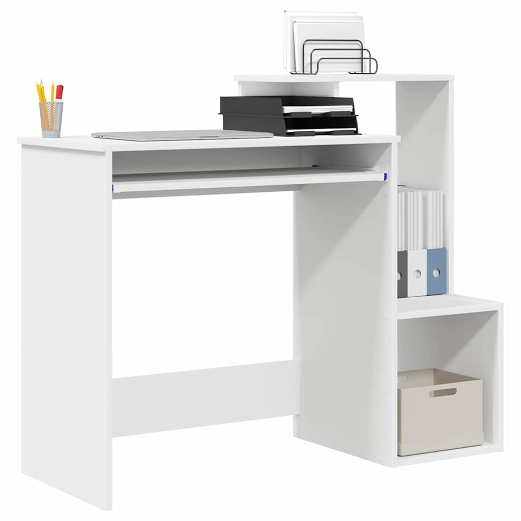 Stol s ladicama Bijelo 106 x 41 x 88.5 cm Konstruirano drvo