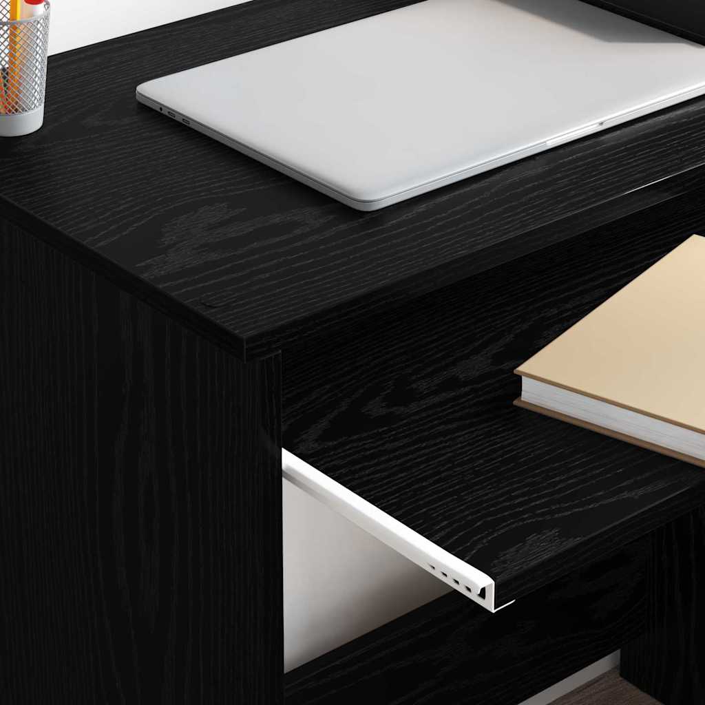 Stol s ladicama Crni hrast 106 x 41 x 88.5 cm Konstruirano drvo