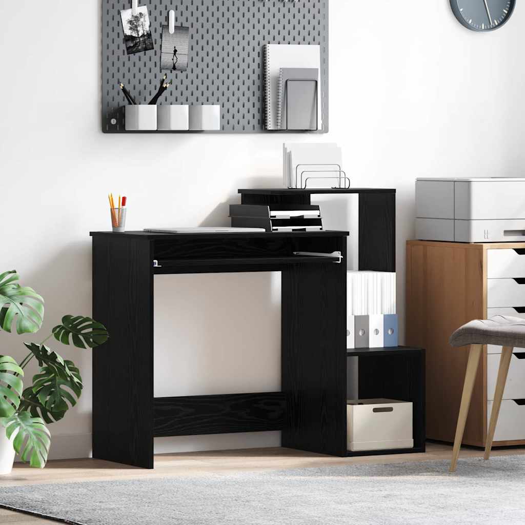 Stol s ladicama Crni hrast 106 x 41 x 88.5 cm Konstruirano drvo