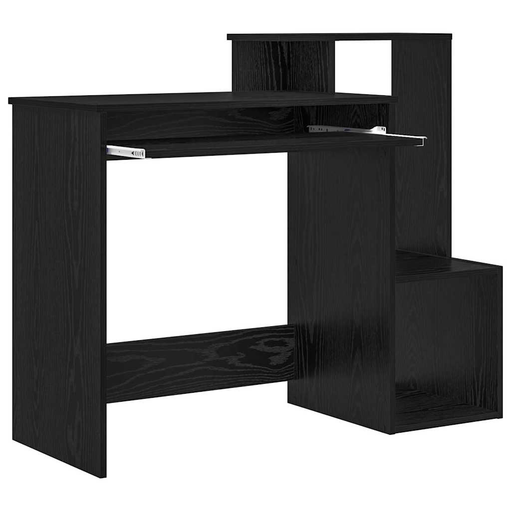Stol s ladicama Crni hrast 106 x 41 x 88.5 cm Konstruirano drvo