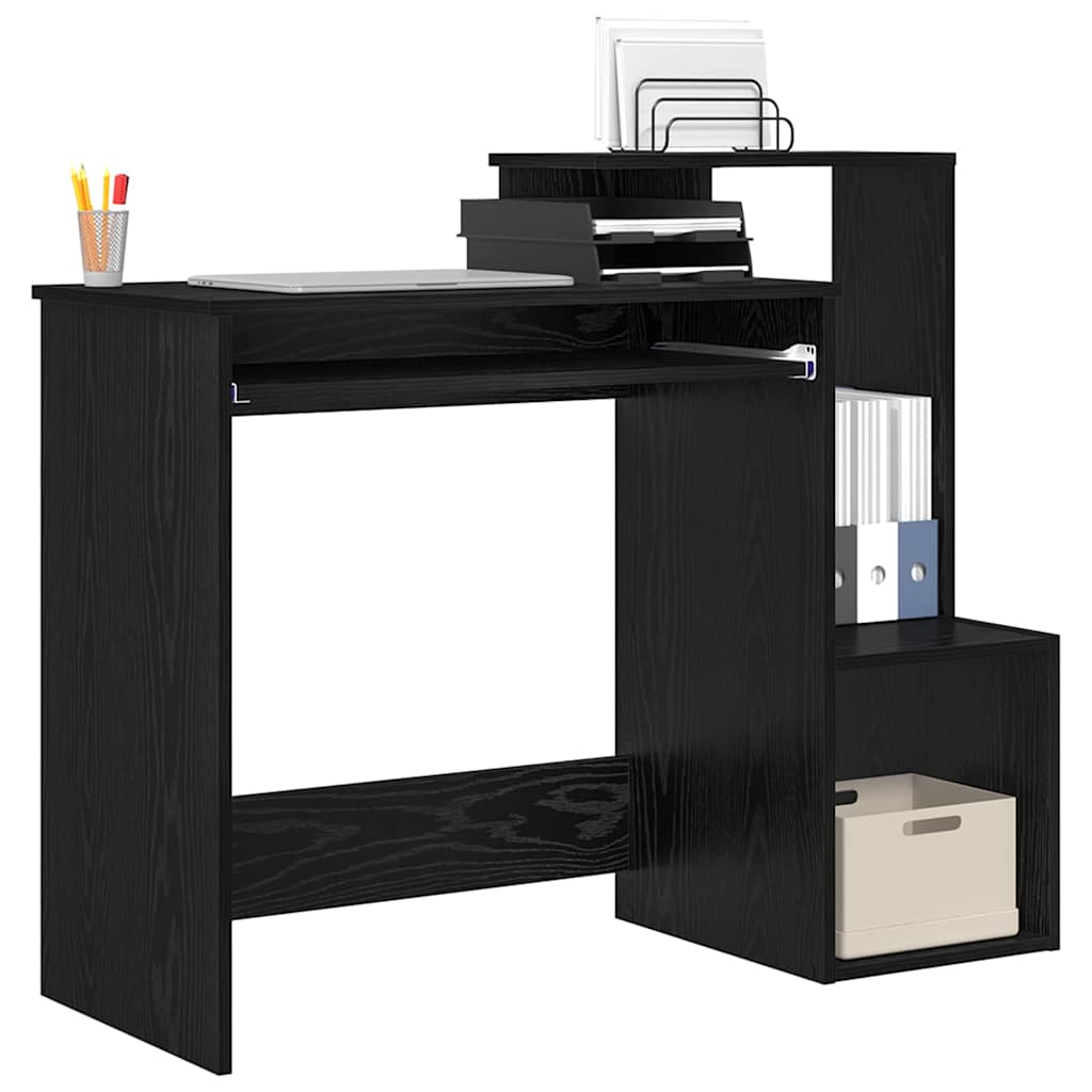 Stol s ladicama Crni hrast 106 x 41 x 88.5 cm Konstruirano drvo