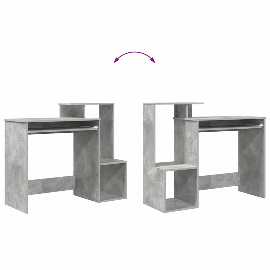 Stol Betonski sivi 106 x 41 x 88.5 cm Konstruirano drvo
