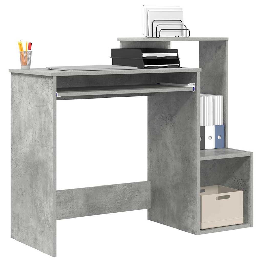Stol Betonski sivi 106 x 41 x 88.5 cm Konstruirano drvo