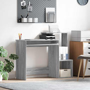 Stol s policom Siva Sonoma 106 x 41 x 88.5 cm Konstruirano drvo