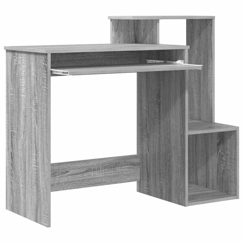 Stol s policom Siva Sonoma 106 x 41 x 88.5 cm Konstruirano drvo