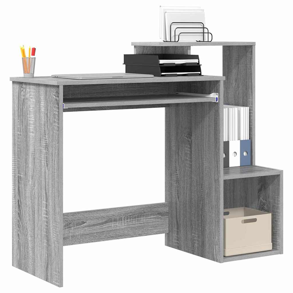 Stol s policom Siva Sonoma 106 x 41 x 88.5 cm Konstruirano drvo