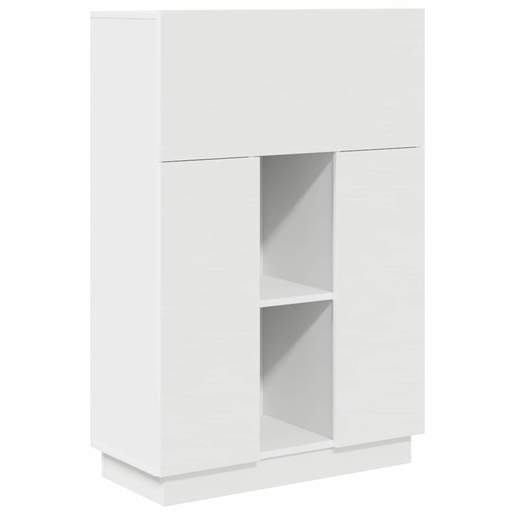 Stol s policom Bijelo 71.5 x 31.5 x 106.5 cm Konstruirano drvo