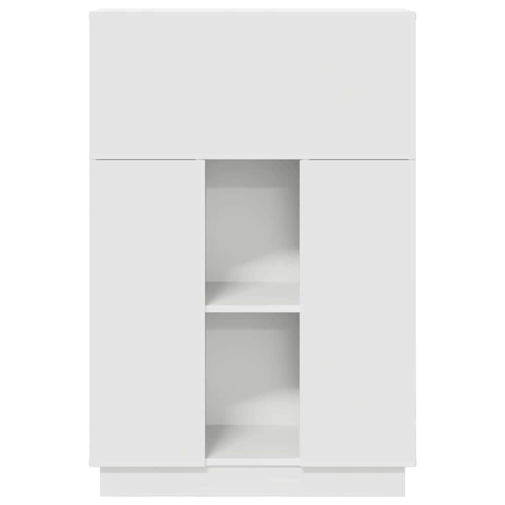 Stol s policom Bijelo 71.5 x 31.5 x 106.5 cm Konstruirano drvo