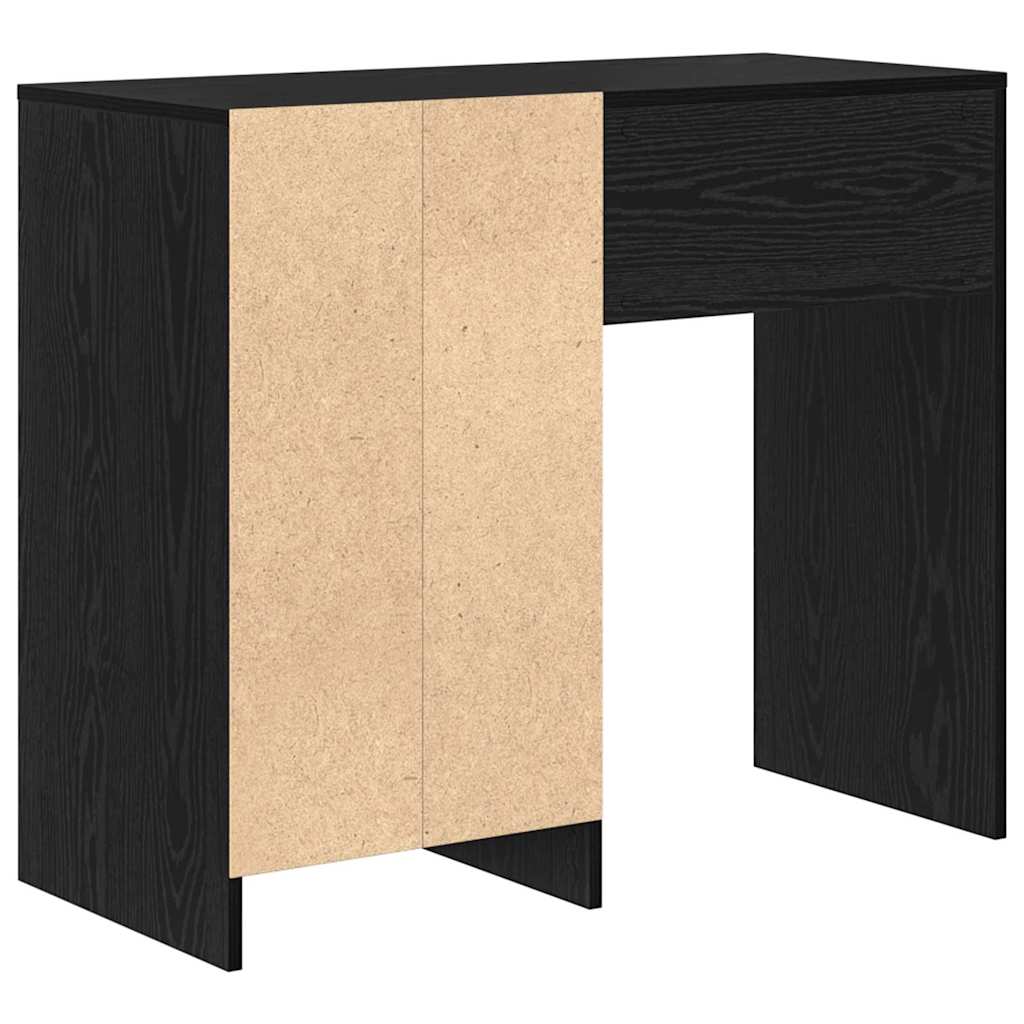 Stol s ladicama Crni hrast 90 x 37.5 x 75 cm Konstruirano drvo