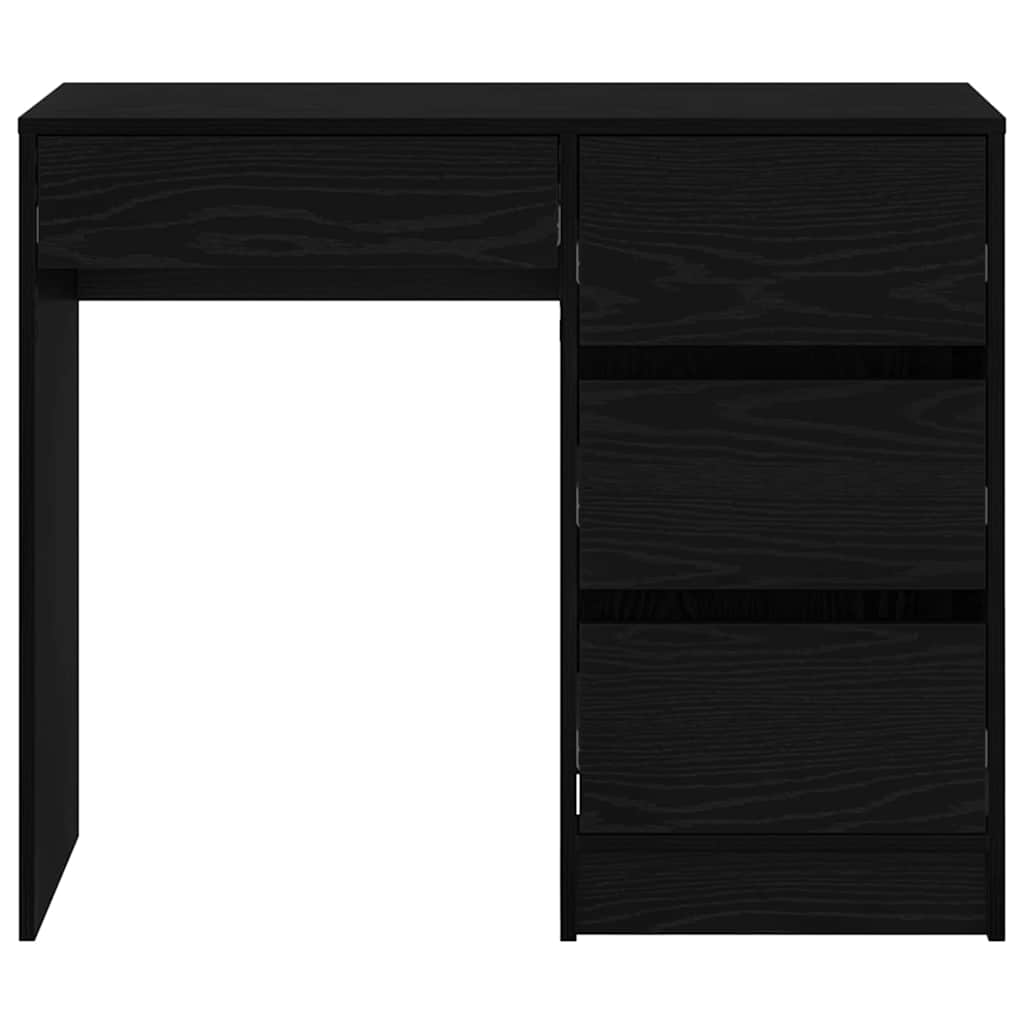 Stol s ladicama Crni hrast 90 x 37.5 x 75 cm Konstruirano drvo