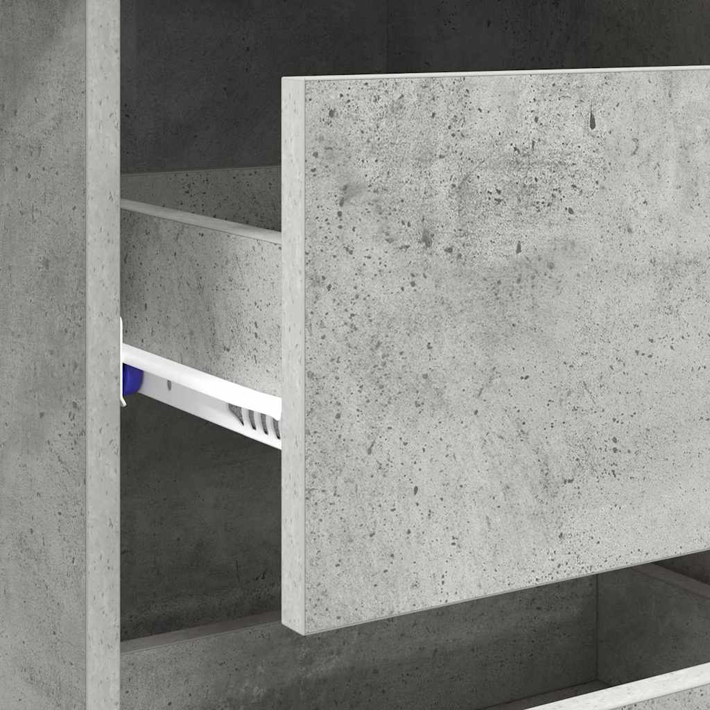 Stol Betonski sivi 90 x 37.5 x 75 cm Konstruirano drvo
