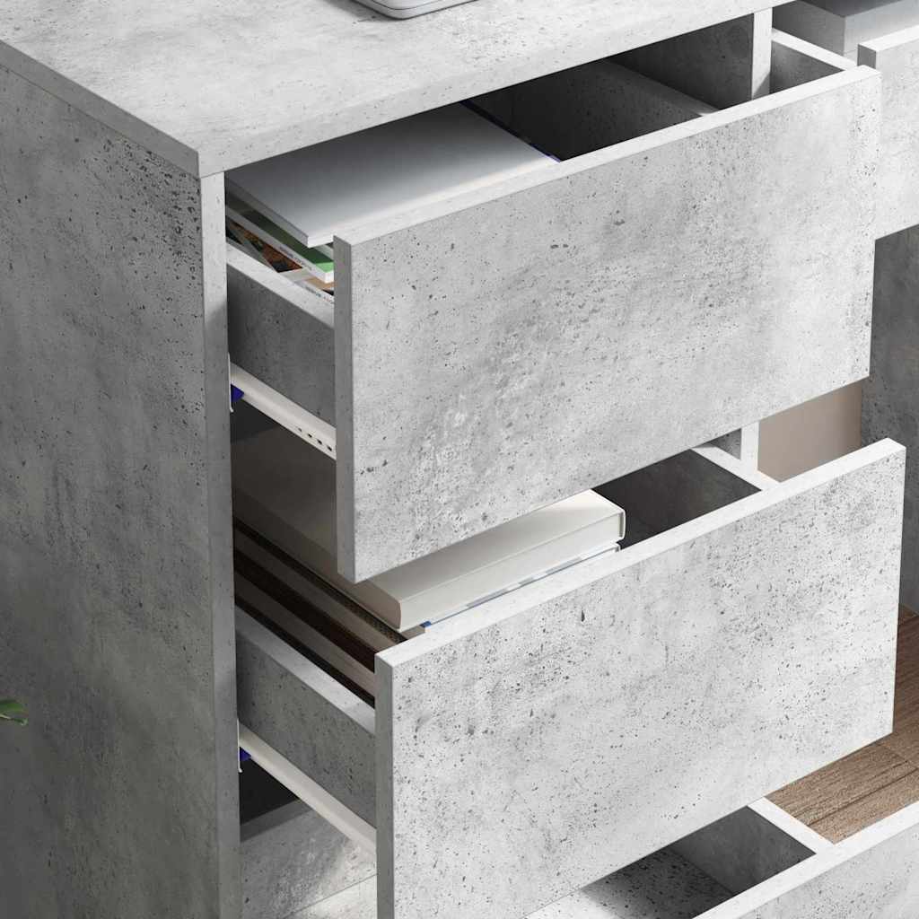 Stol Betonski sivi 90 x 37.5 x 75 cm Konstruirano drvo