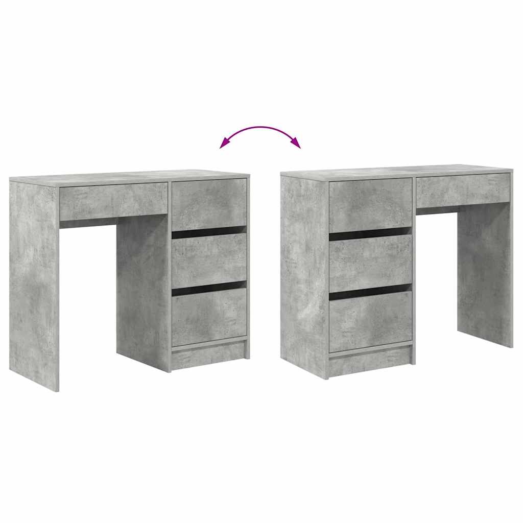 Stol Betonski sivi 90 x 37.5 x 75 cm Konstruirano drvo