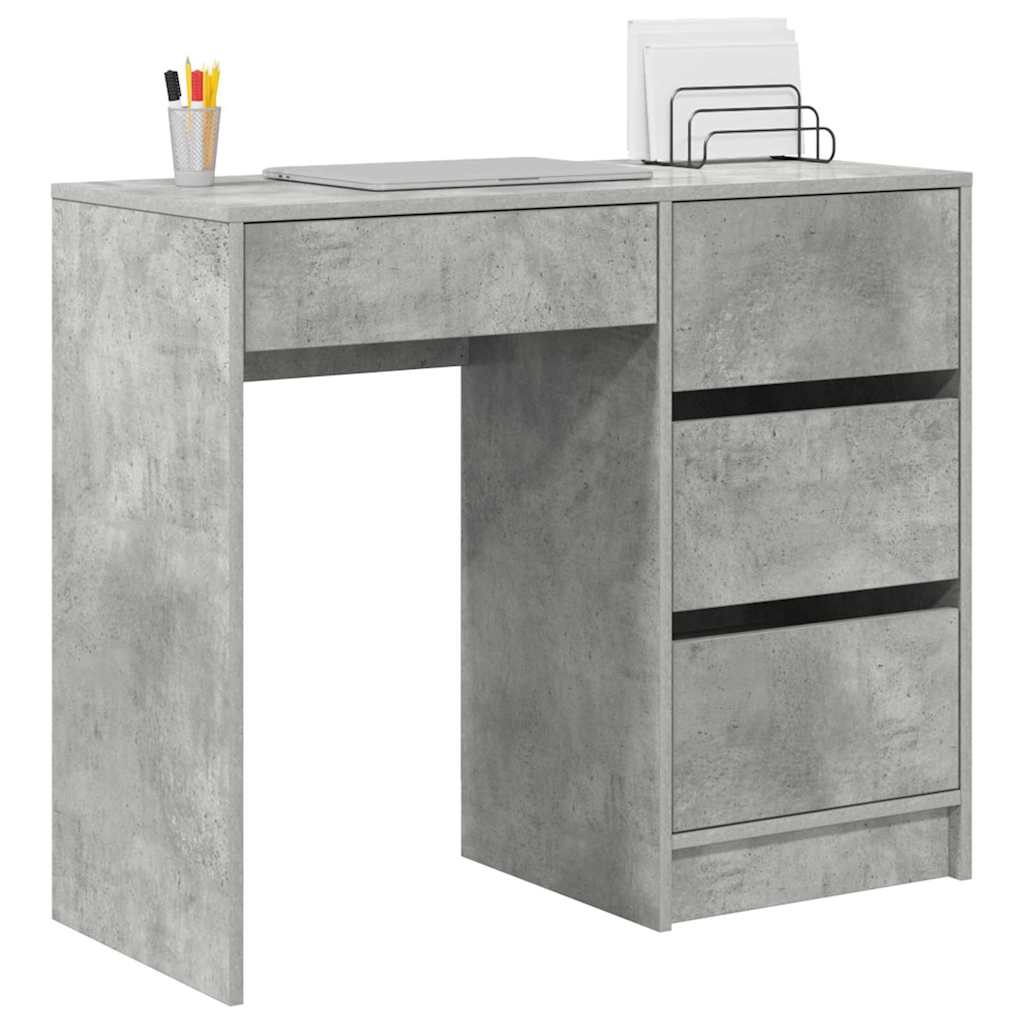 Stol Betonski sivi 90 x 37.5 x 75 cm Konstruirano drvo