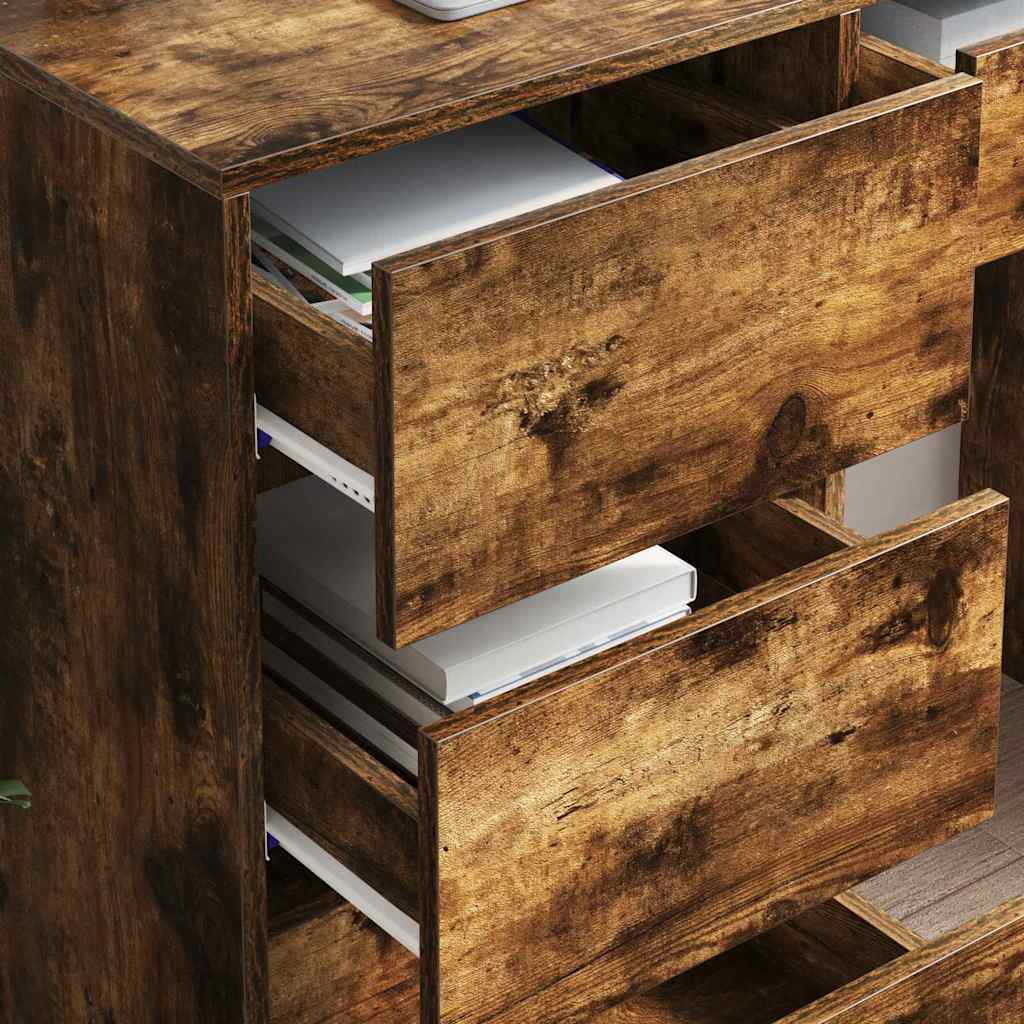 Stol Dimljeni hrast 90 x 37.5 x 75 cm Konstruirano drvo