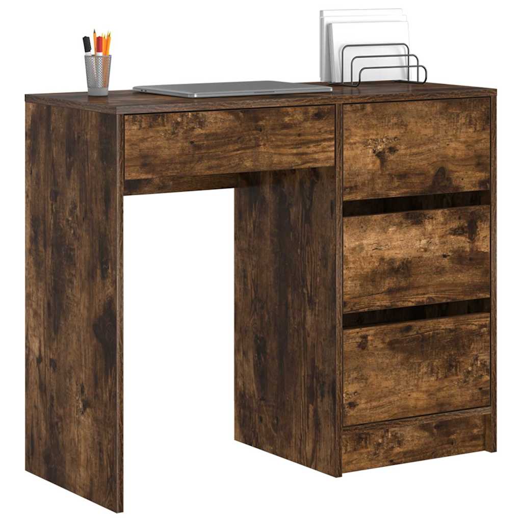 Stol Dimljeni hrast 90 x 37.5 x 75 cm Konstruirano drvo
