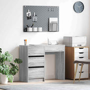 Stol s ladicama Siva Sonoma 90 x 37.5 x 75 cm Konstruirano drvo