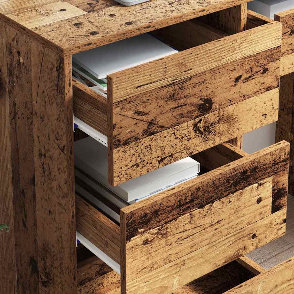 Stol s ladicama Staro drvo 90 x 37.5 x 75 cm Konstruirano drvo
