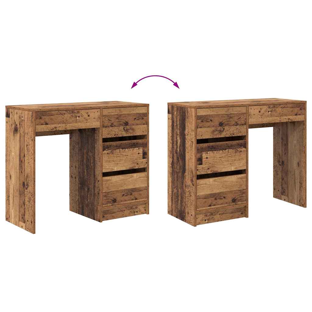 Stol s ladicama Staro drvo 90 x 37.5 x 75 cm Konstruirano drvo