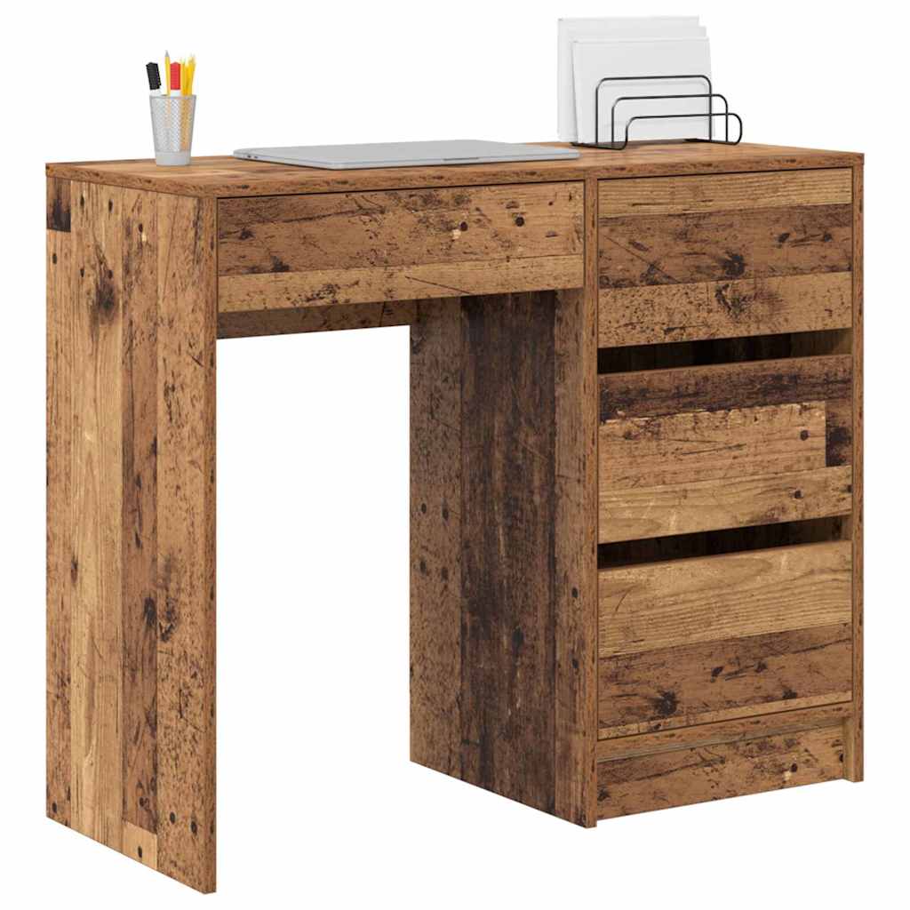 Stol s ladicama Staro drvo 90 x 37.5 x 75 cm Konstruirano drvo