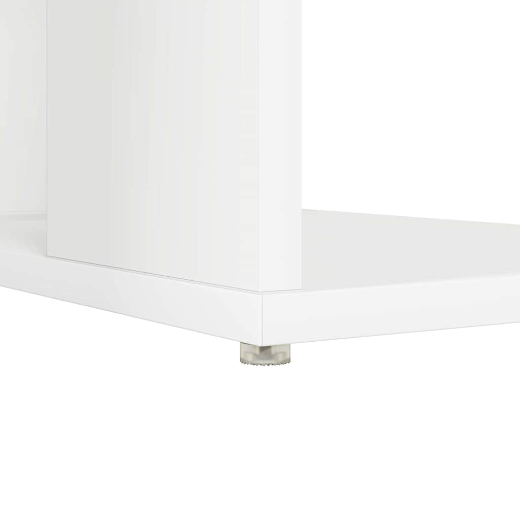 Stol s policom Bijelo 130 x 50.5 x 75 cm Konstruirano drvo
