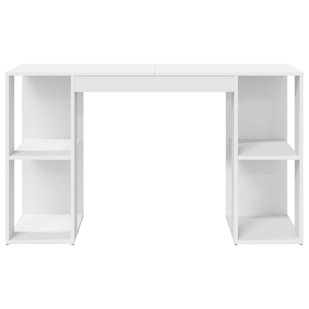 Stol s policom Bijelo 130 x 50.5 x 75 cm Konstruirano drvo