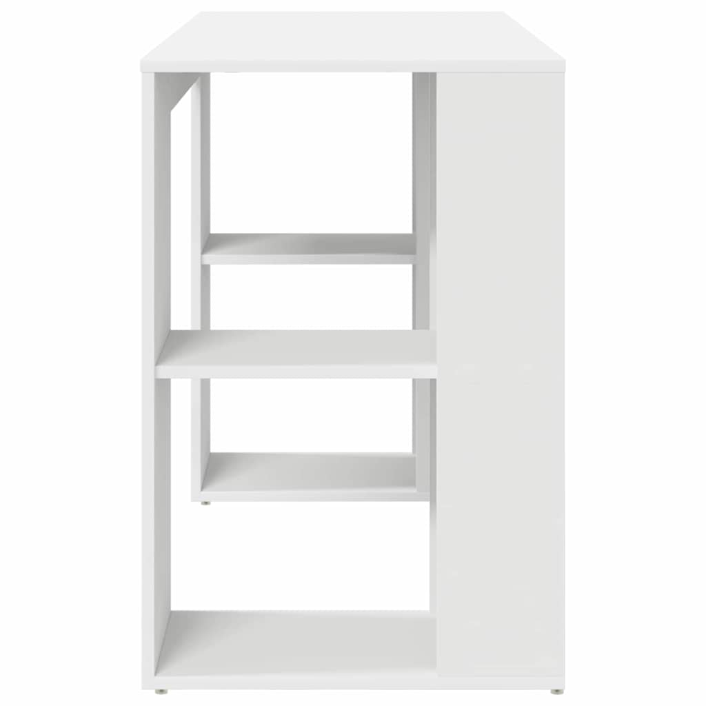 Stol s policom Bijelo 130 x 50.5 x 75 cm Konstruirano drvo