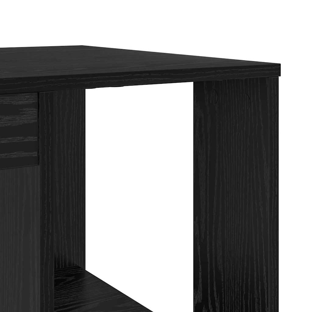 Stol s policom Crni hrast 130 x 50.5 x 75 cm Konstruirano drvo
