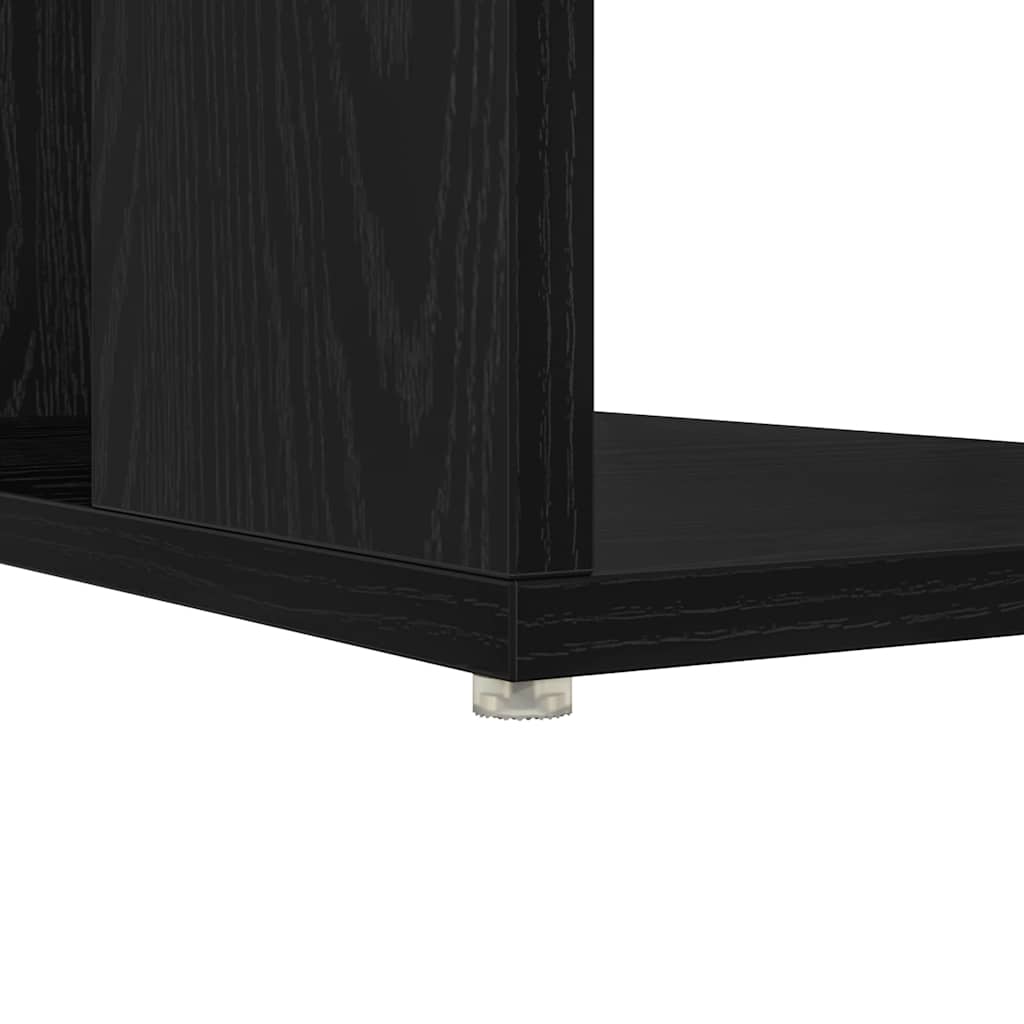 Stol s policom Crni hrast 130 x 50.5 x 75 cm Konstruirano drvo