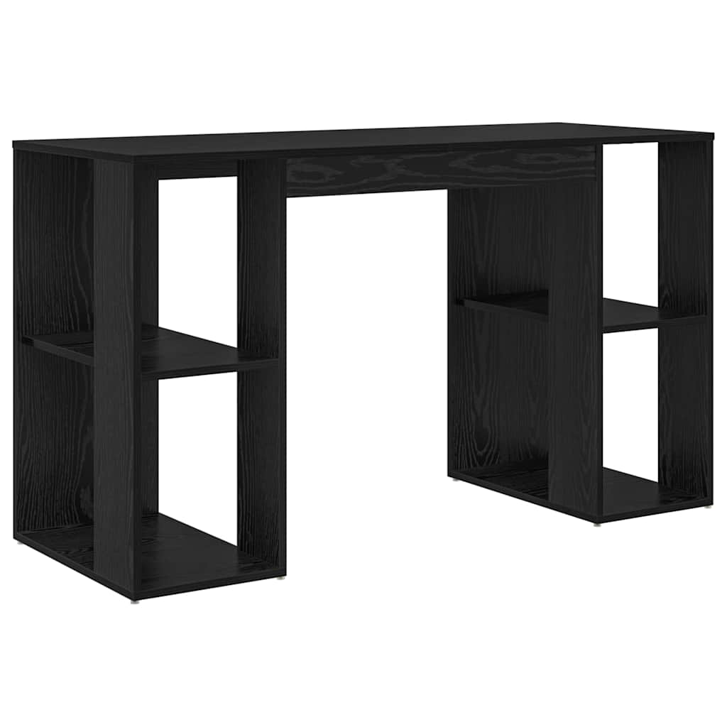 Stol s policom Crni hrast 130 x 50.5 x 75 cm Konstruirano drvo