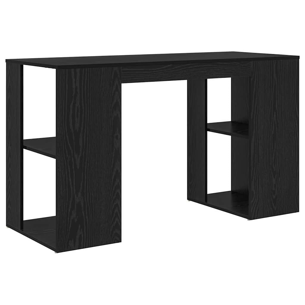 Stol s policom Crni hrast 130 x 50.5 x 75 cm Konstruirano drvo