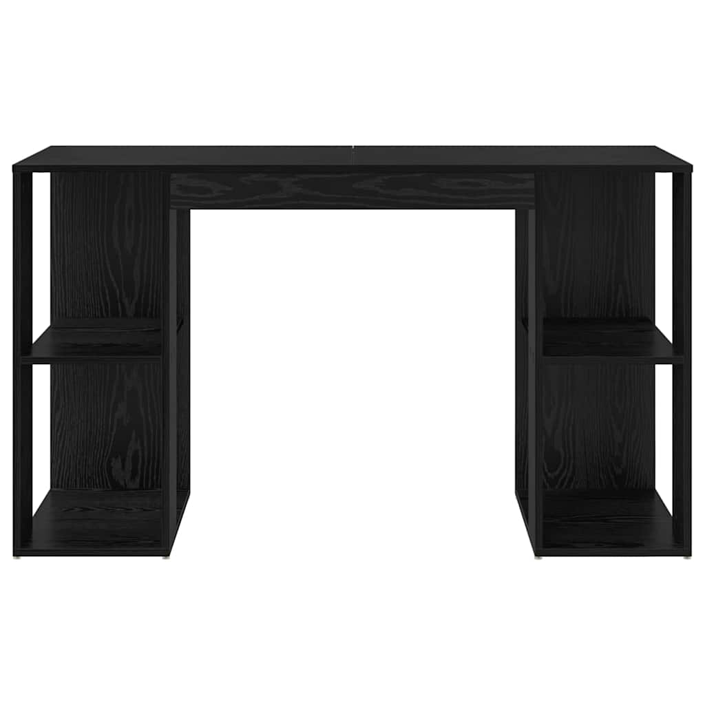 Stol s policom Crni hrast 130 x 50.5 x 75 cm Konstruirano drvo