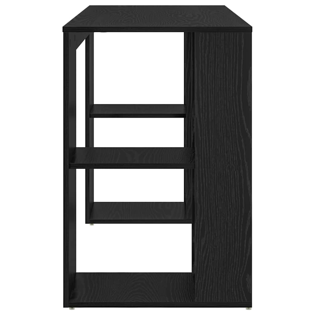 Stol s policom Crni hrast 130 x 50.5 x 75 cm Konstruirano drvo