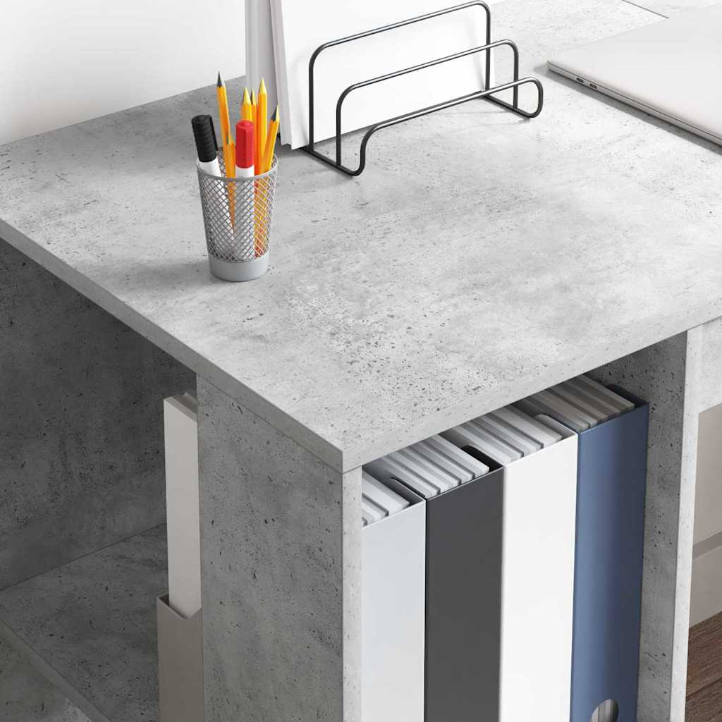 Stol Betonski sivi 130 x 50.5 x 75 cm Konstruirano drvo