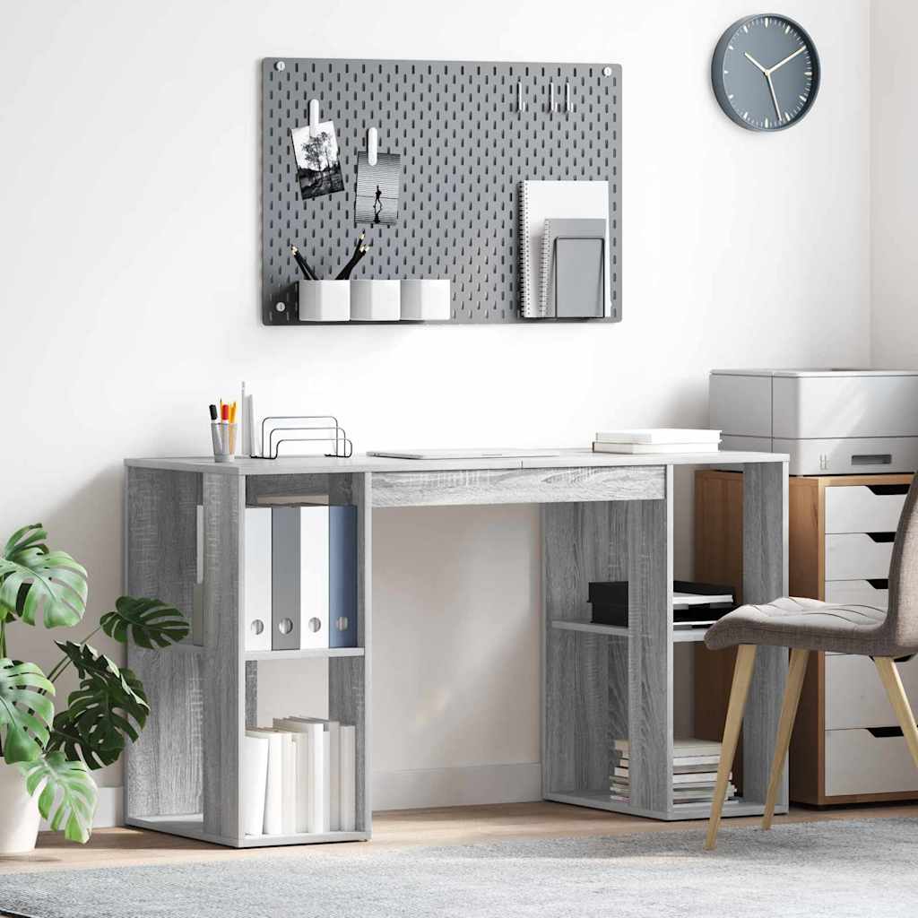 Stol s policom Siva Sonoma 130 x 50.5 x 75 cm Konstruirano drvo