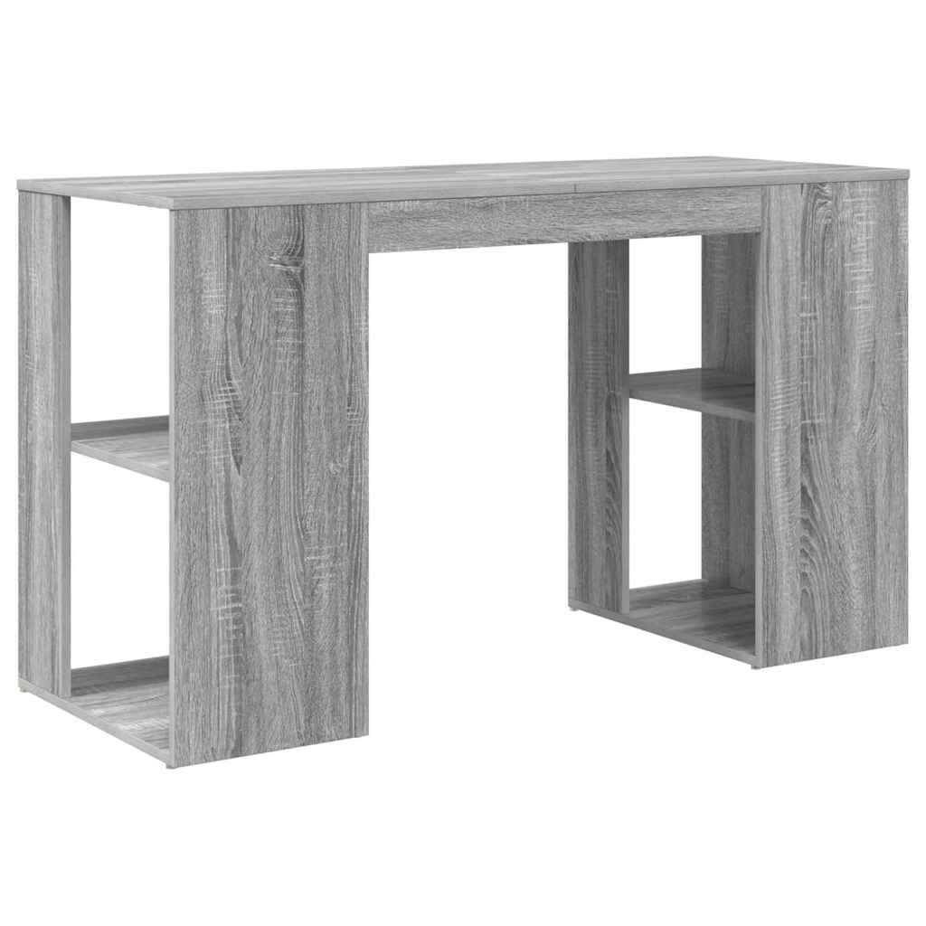 Stol s policom Siva Sonoma 130 x 50.5 x 75 cm Konstruirano drvo