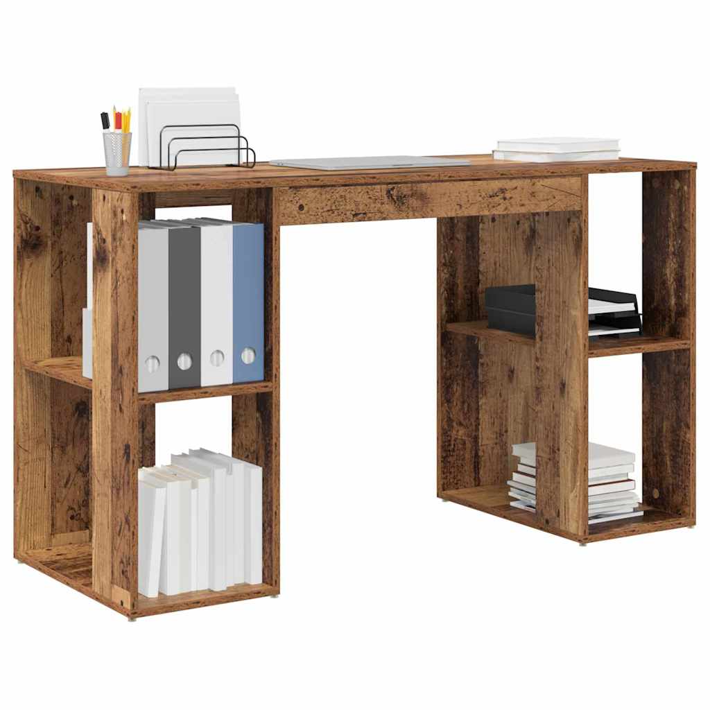 Stol s policom Staro drvo 130 x 50.5 x 75 cm Konstruirano drvo