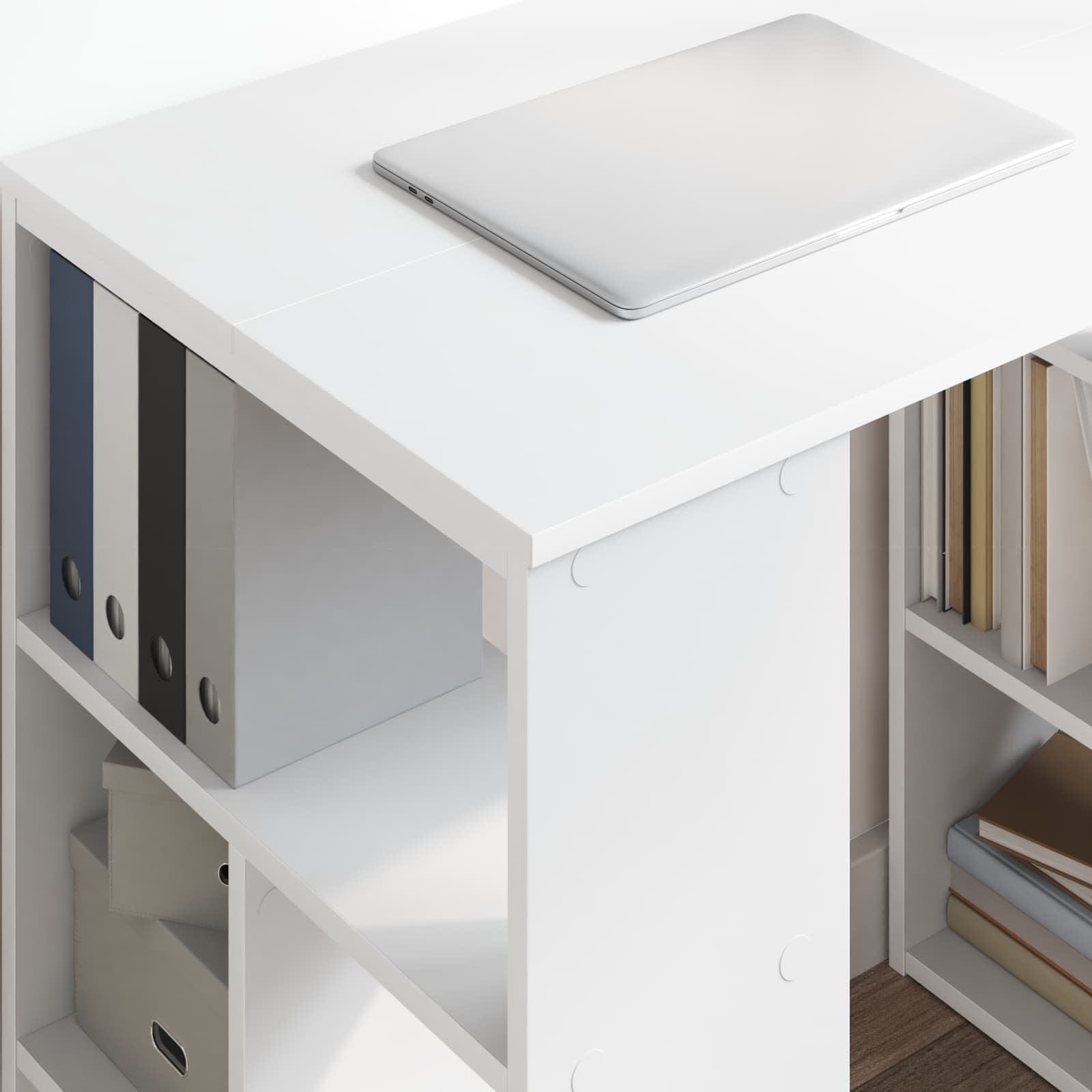 Stol s policom Bijelo 90 x 50 x 75 cm Konstruirano drvo