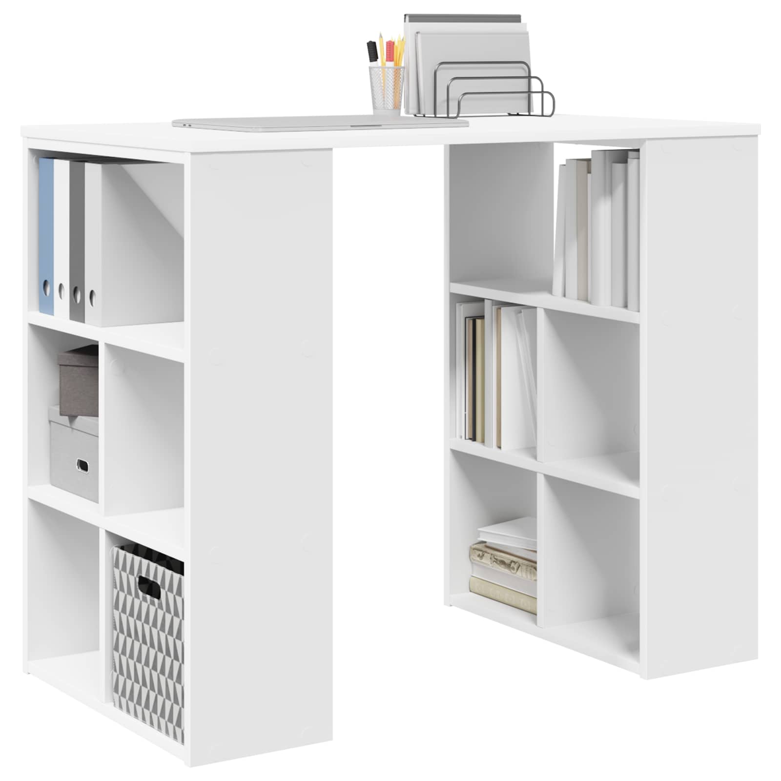 Stol s policom Bijelo 90 x 50 x 75 cm Konstruirano drvo