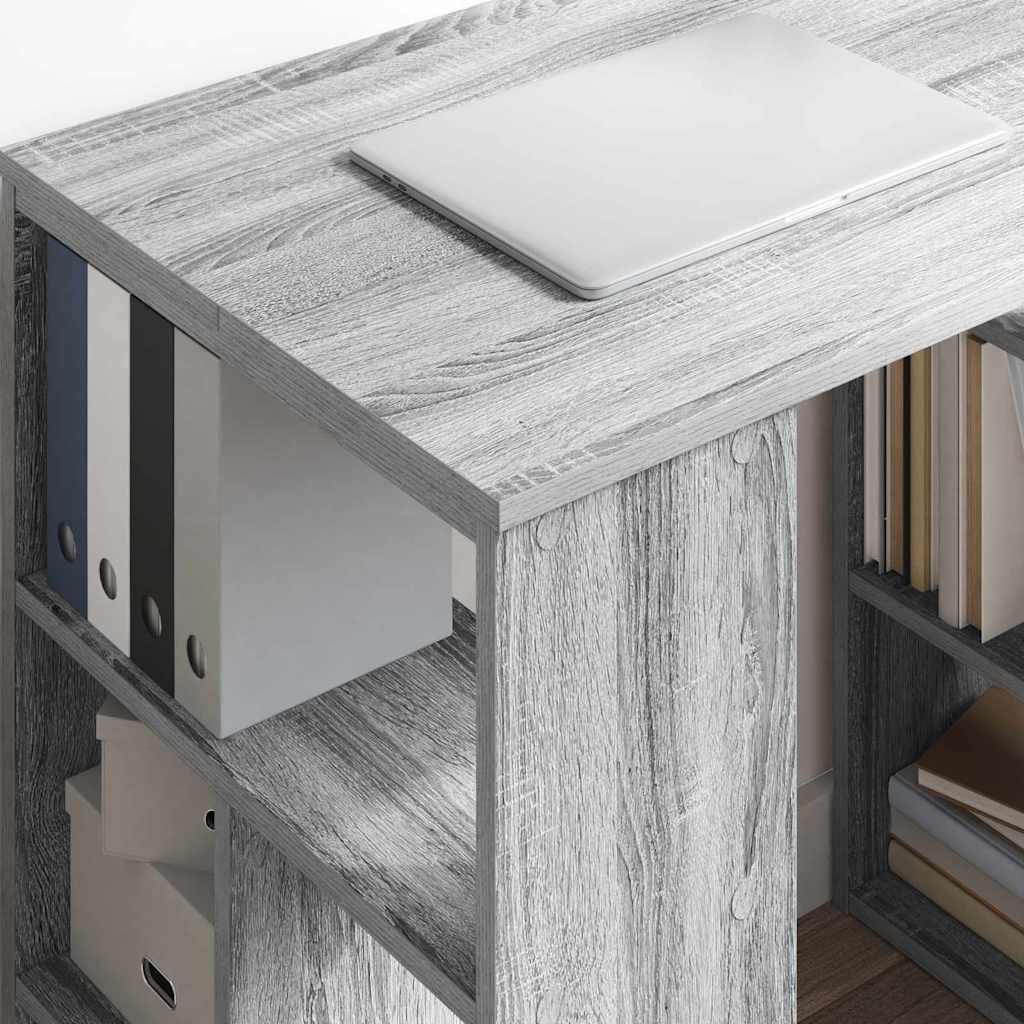 Stol s policom Siva Sonoma 90 x 50 x 75 cm Konstruirano drvo