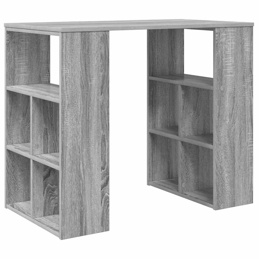 Stol s policom Siva Sonoma 90 x 50 x 75 cm Konstruirano drvo
