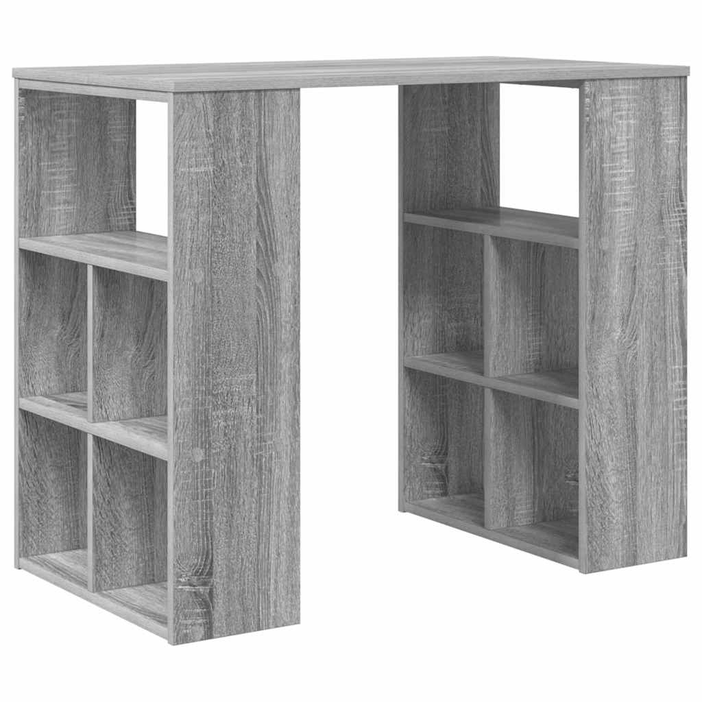Stol s policom Siva Sonoma 90 x 50 x 75 cm Konstruirano drvo