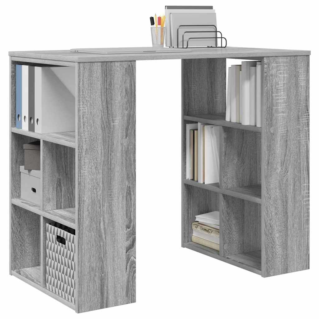 Stol s policom Siva Sonoma 90 x 50 x 75 cm Konstruirano drvo